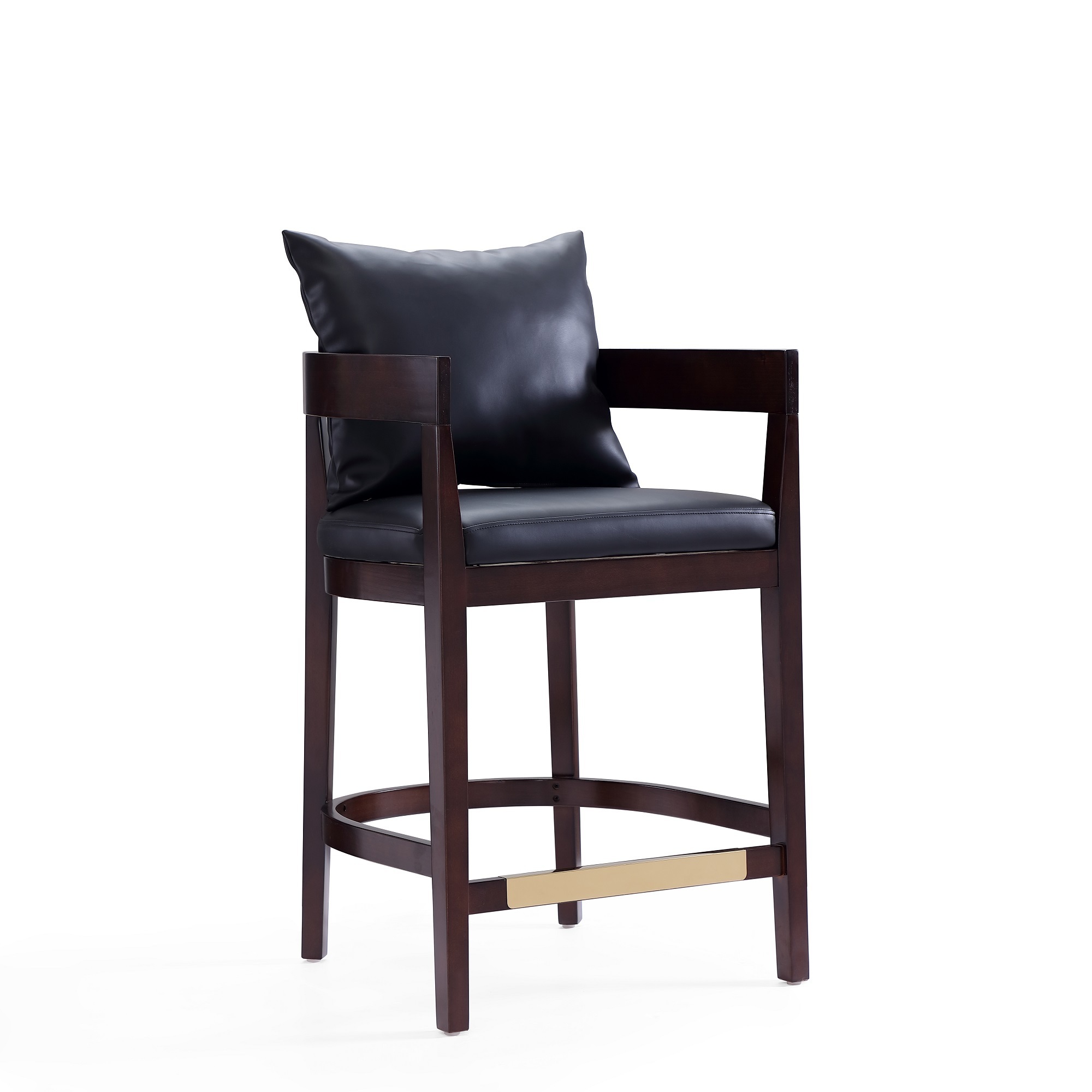Manhattan Comfort, Ritz 34in. Black Beech Wood Height Stool, Primary Color Black, Included (qty.) 1 Model# CS006